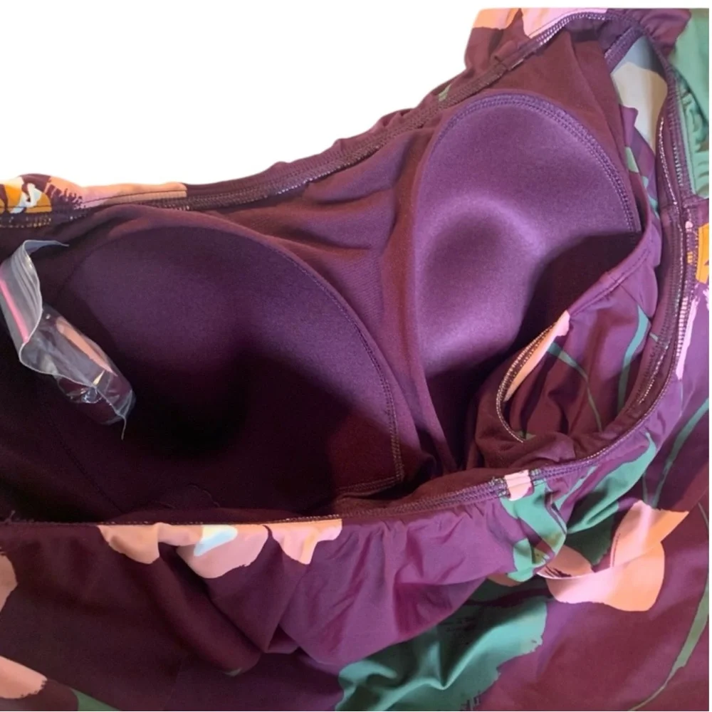 EVRI NWT Floral Off-Shoulder Swimsuit - Brown and Pink Size 2X — NEW WIT…